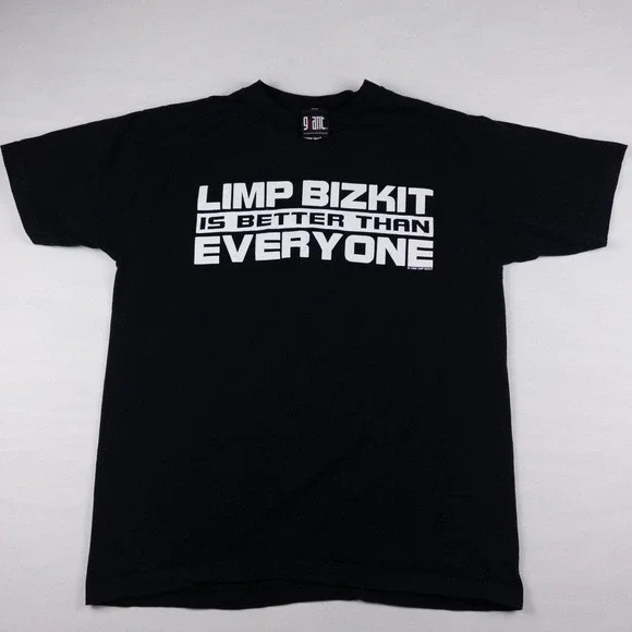 Giant Limp Bizkit T Shirt Mens Large Black Good 1998 Vintage Band Tee Y2K 90s - Picture 1 of 7